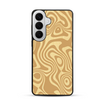 Coque de protection en bois véritable fabriquée en France pour  avec un motif abstrait représentant les mouvements de l'eau