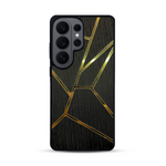 Coque de protection en bois véritable fabriquée en France pour  alliant plusieurs essences de bois pour représenter des fragments design