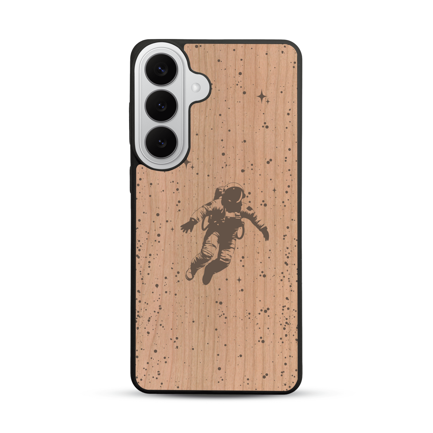 Coque de protection en bois véritable fabriquée en France pour  sur le thème des astronautes