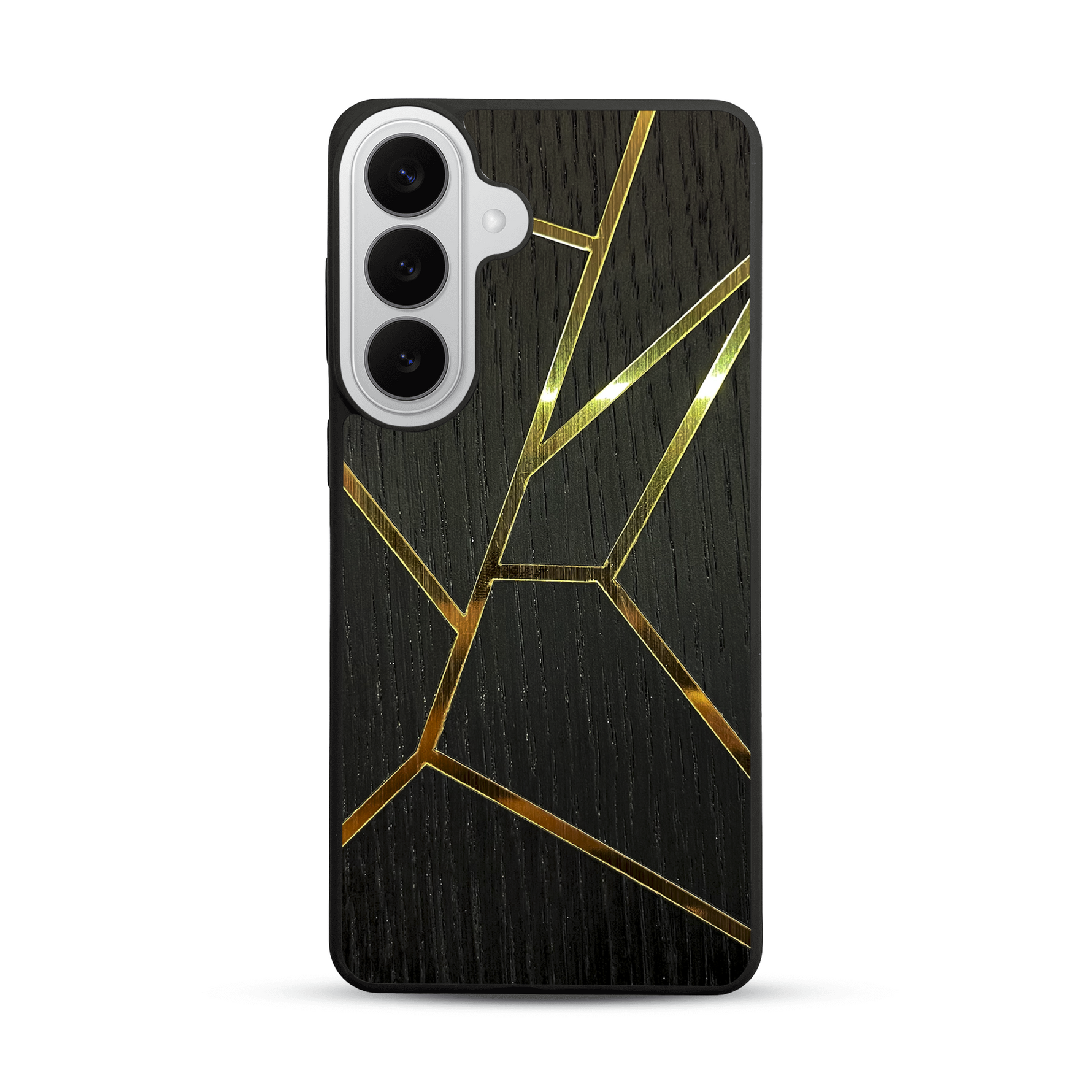 Coque de protection en bois véritable fabriquée en France pour  alliant plusieurs essences de bois pour représenter des fragments design