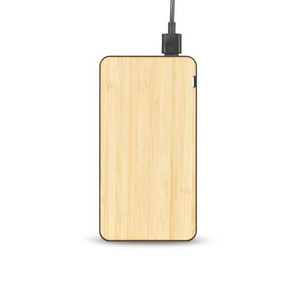 Batterie externe bambou