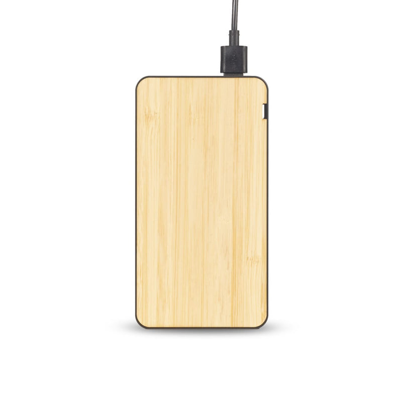 Batterie externe bambou