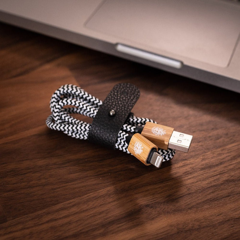 Câble USB - Coque en bois