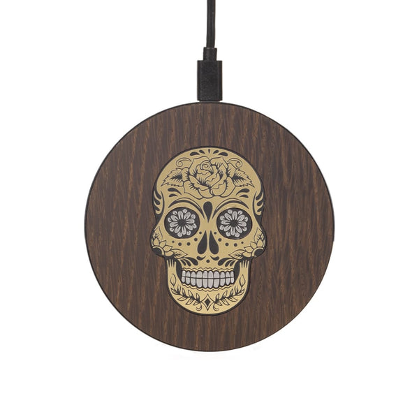 Chargeur sans fil - La Skull - Coque en bois