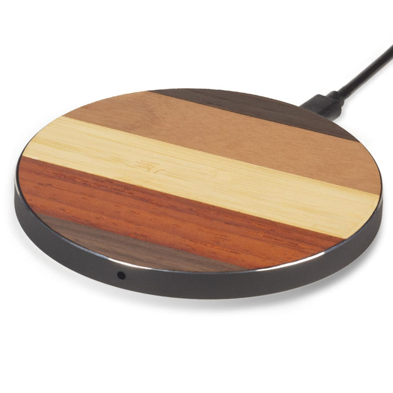 Chargeur sans fil - L'Arc-en-ciel - Coque en bois