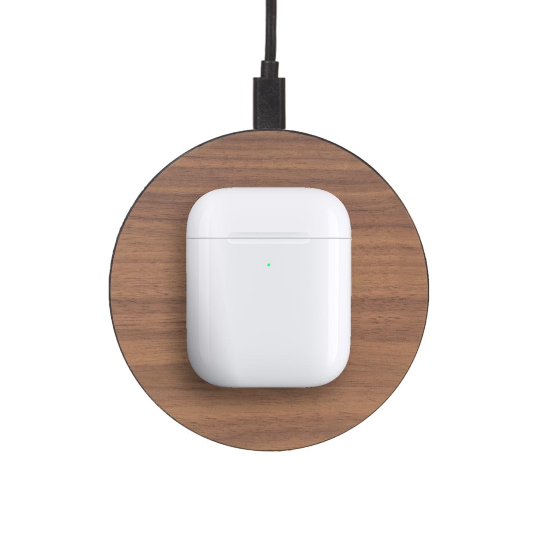 Chargeur sans fil - Le Noyer - Coque en bois