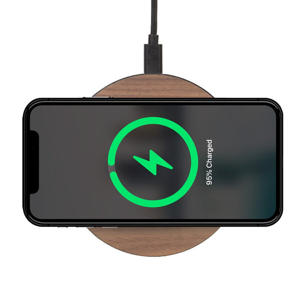 Chargeur sans fil - Le Noyer - Coque en bois