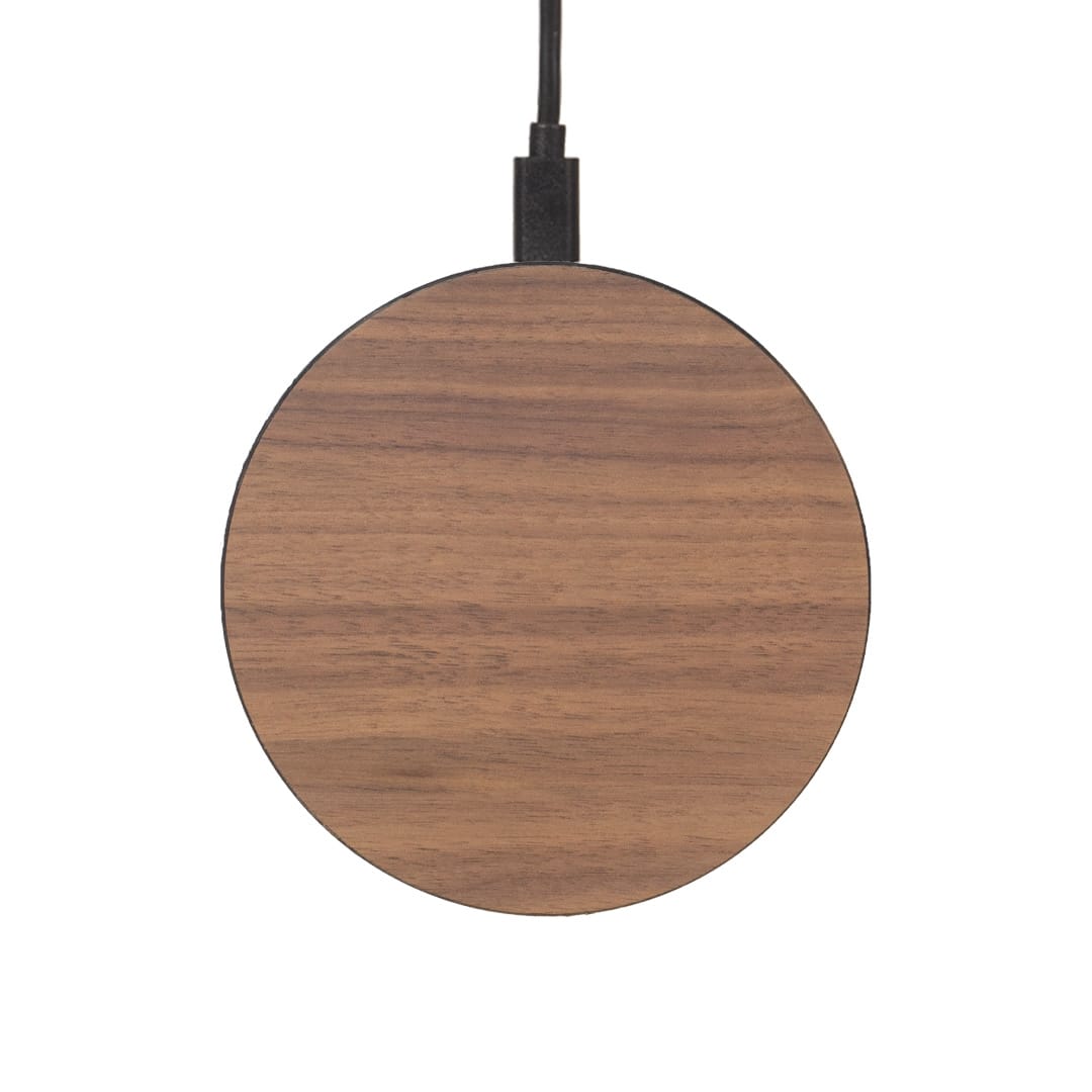 Chargeur sans fil - Le Noyer - Coque en bois
