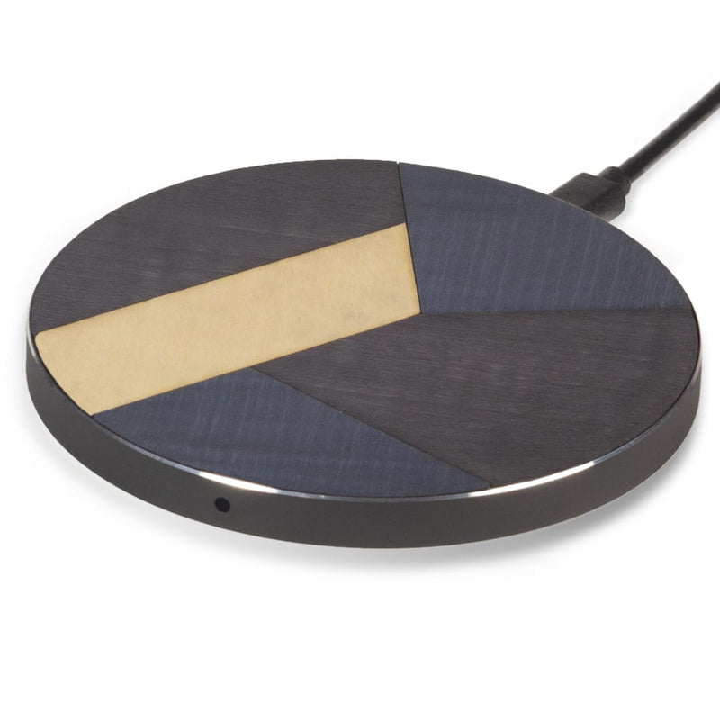Chargeur sans fil - L'Eclat Bleu - Coque en bois