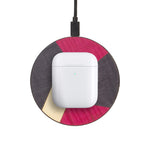 Chargeur sans fil - L'Eclat Rose - Coque en bois