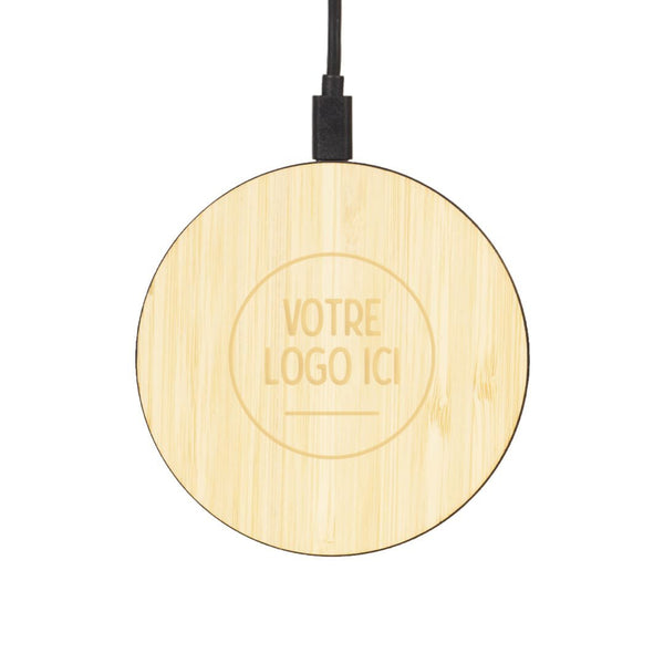 Chargeur sans fil - Personnalisable - Coque en bois