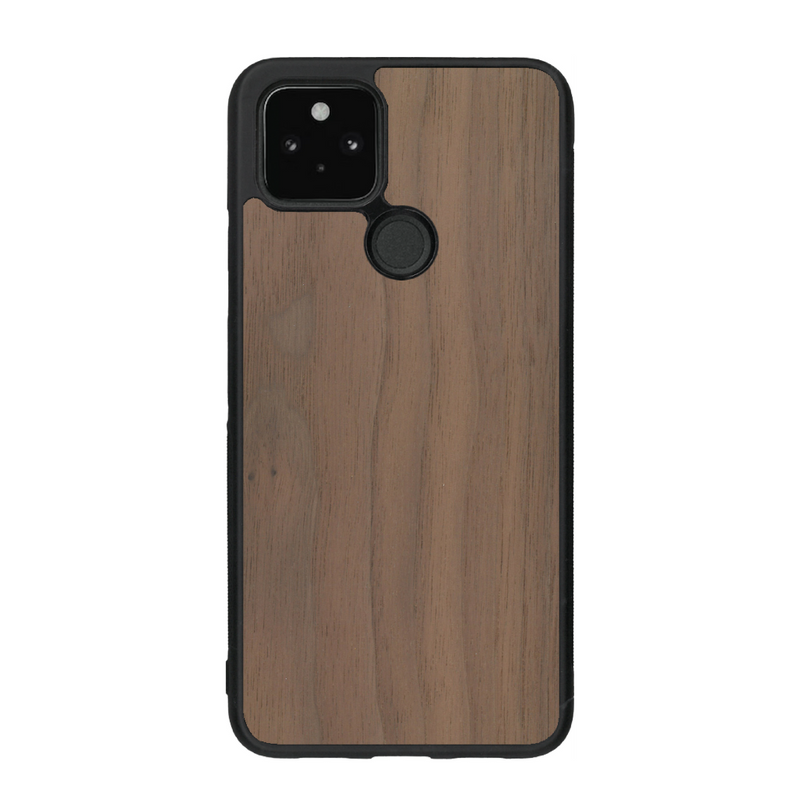 Coque de protection en bois véritable fabriquée en France pour Google Pixel 4a 5g sans gravure avec un design minimaliste et moderne