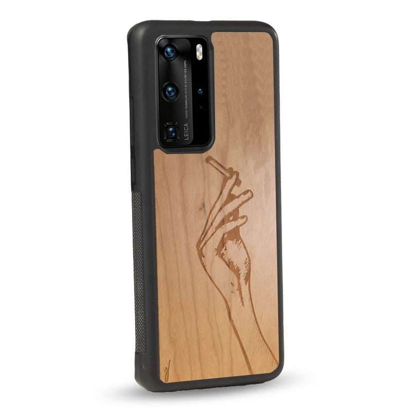 Coque Huawei - La garçonne - Coque en bois