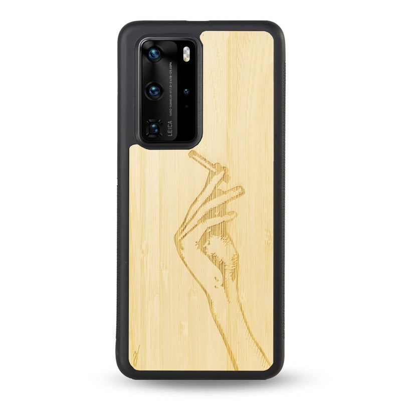 Coque Huawei - La garçonne - Coque en bois