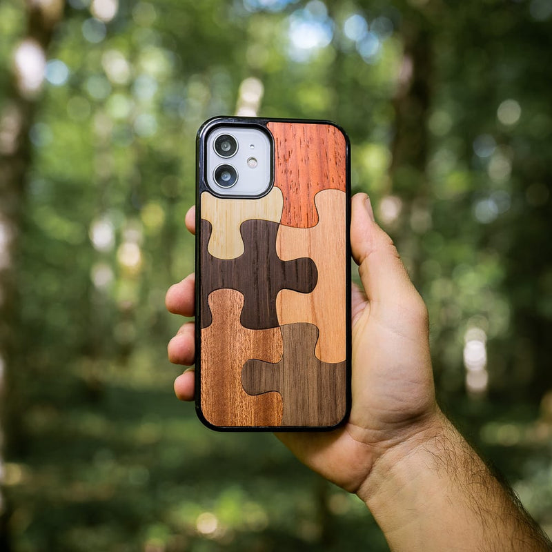 Coque Huawei - Le Puzzle - Coque en bois