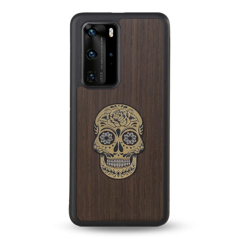 Coque Huawei - Le Skull - Coque en bois