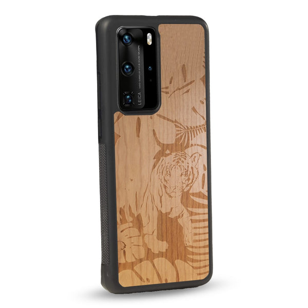 Coque Huawei - Le Tigre - Coque en bois