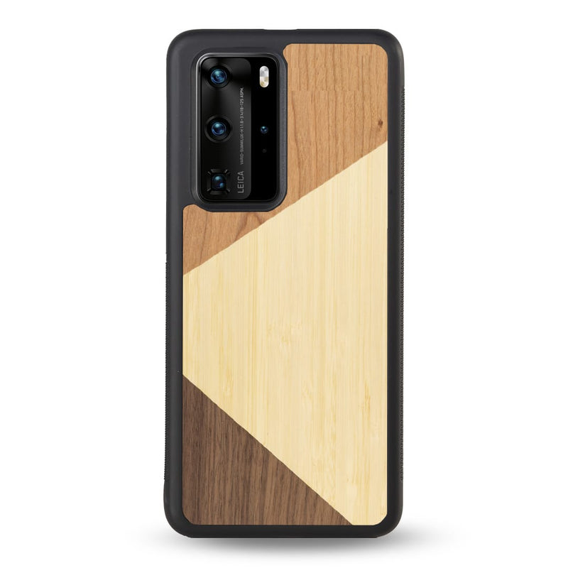 Coque Huawei - Le Trio - Coque en bois