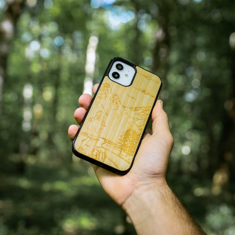 Coque Huawei - L'Exploratrice - Coque en bois