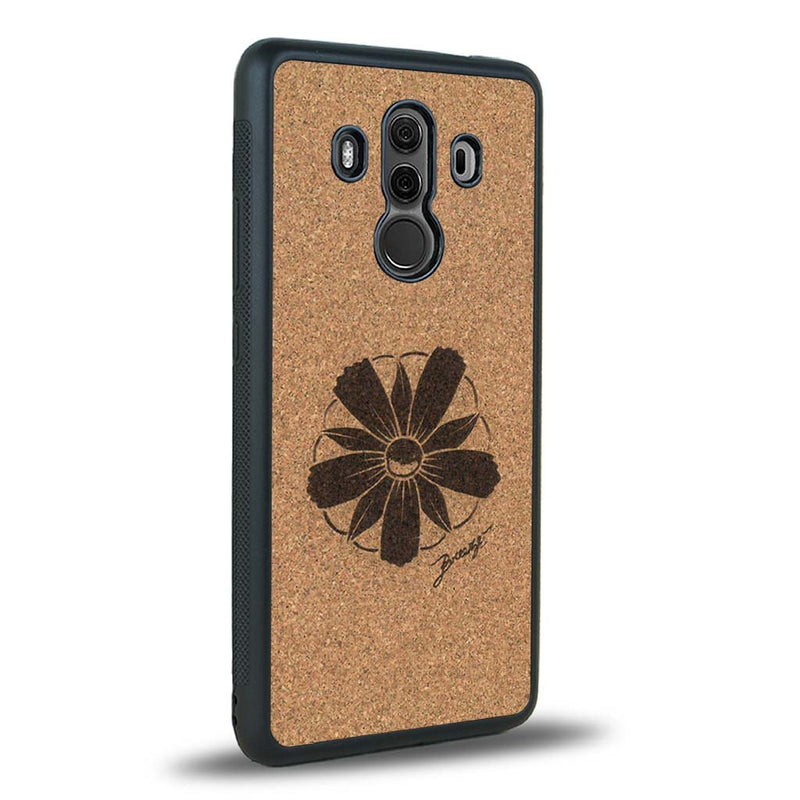 Coque Huawei Mate 10 Pro - La Fleur des Montagnes - Coque en bois