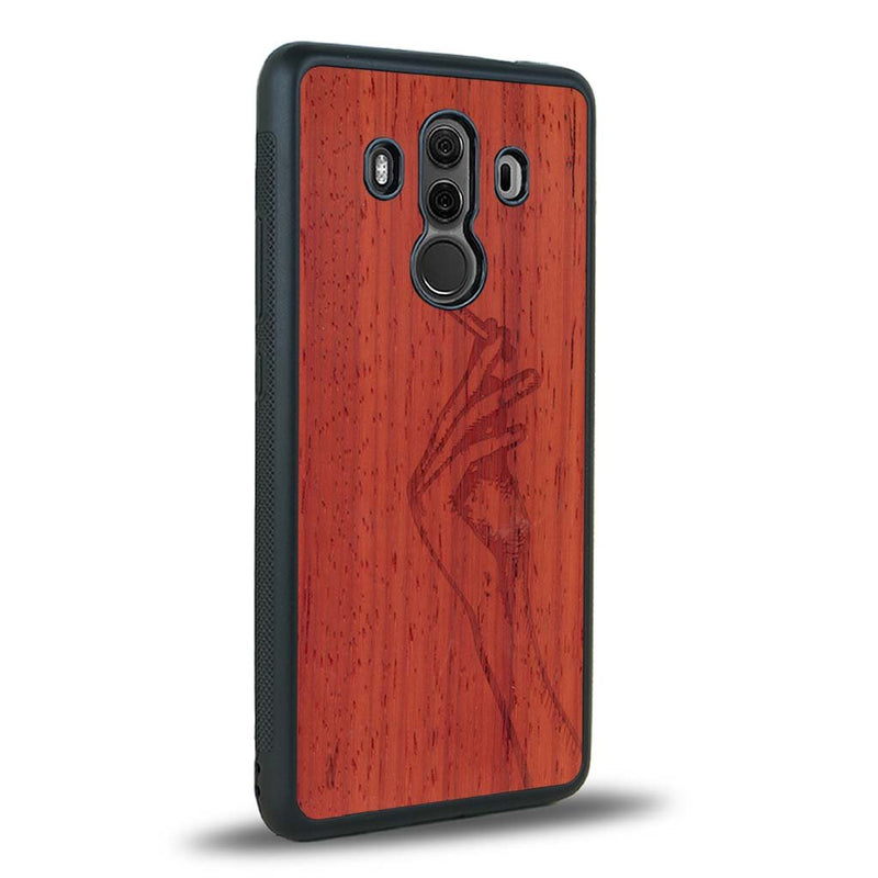 Coque Huawei Mate 10 Pro - La Garçonne - Coque en bois