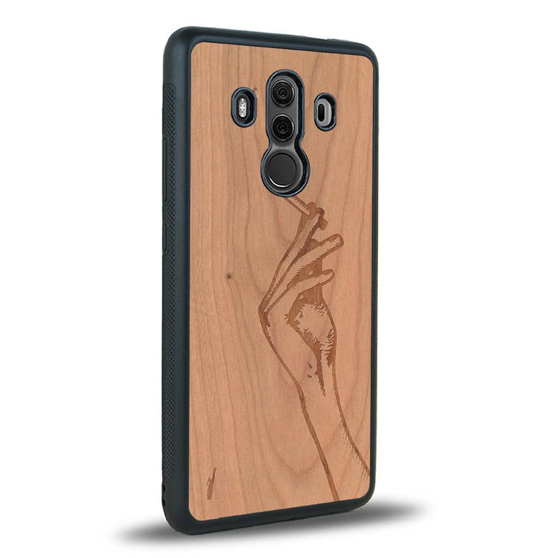 Coque Huawei Mate 10 Pro - La Garçonne - Coque en bois