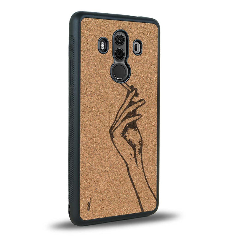 Coque Huawei Mate 10 Pro - La Garçonne - Coque en bois