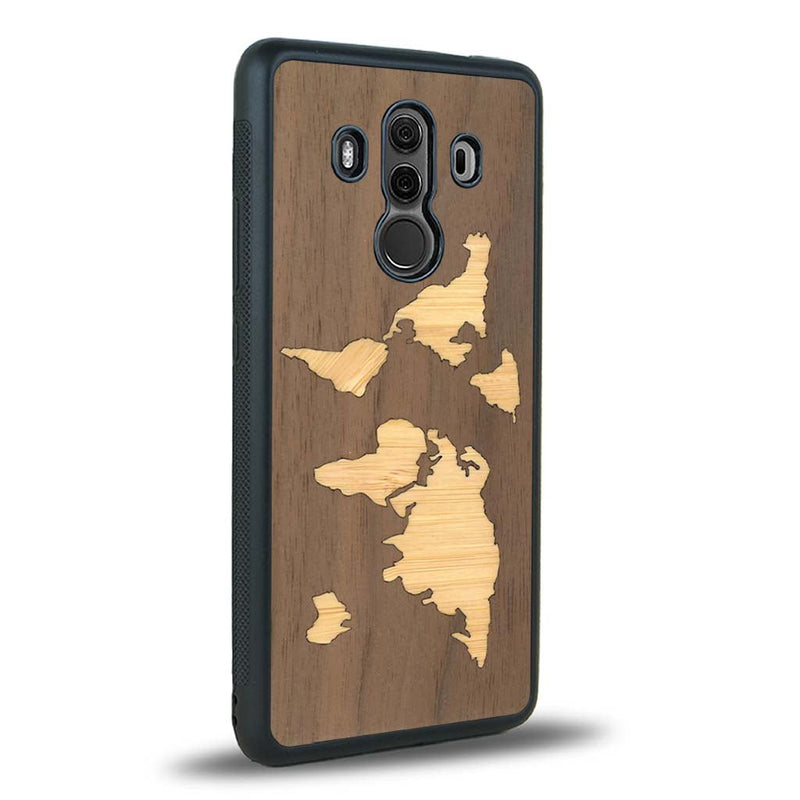 Coque Huawei Mate 10 Pro - La Mappemonde - Coque en bois