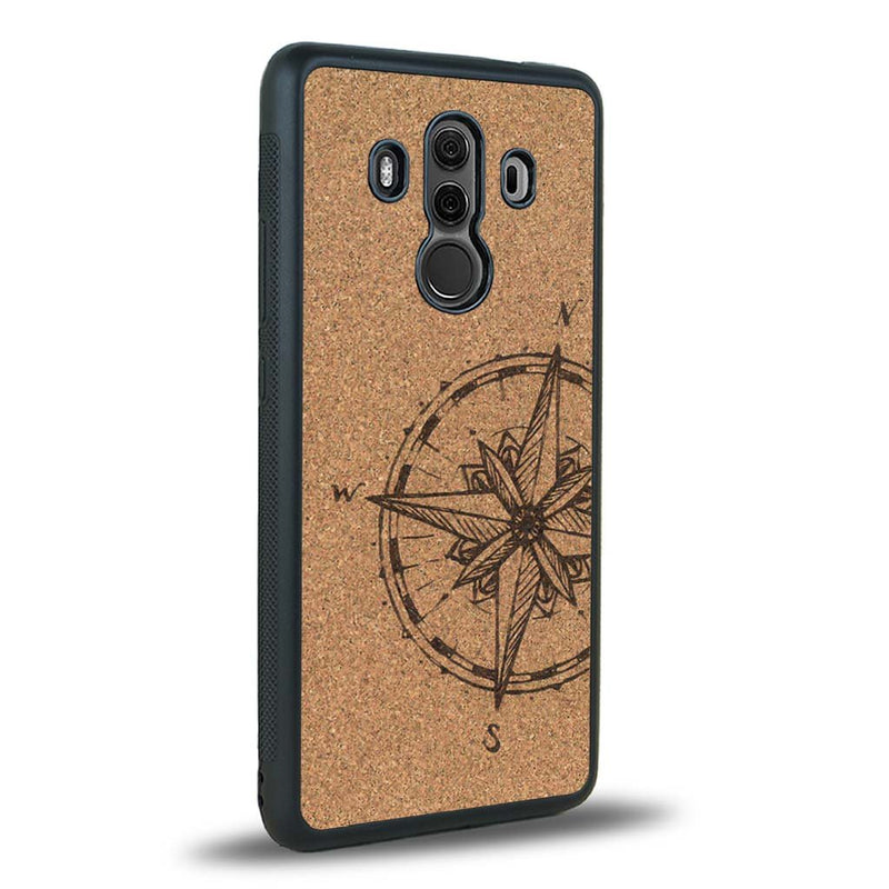 Coque Huawei Mate 10 Pro - La Rose des Vents - Coque en bois