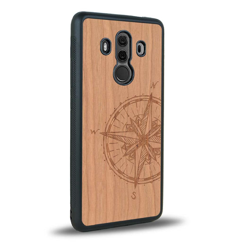 Coque Huawei Mate 10 Pro - La Rose des Vents - Coque en bois