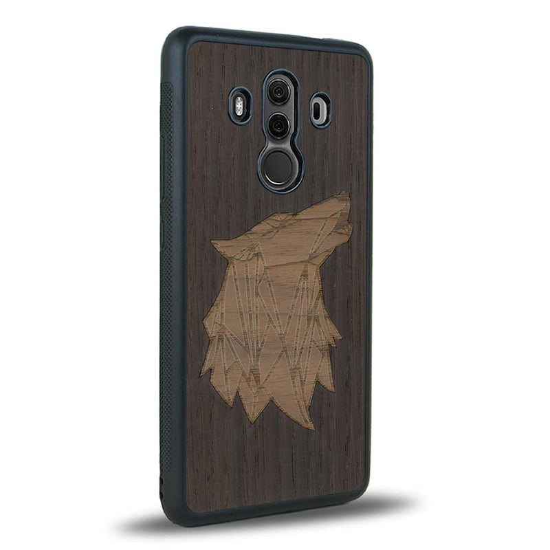 Coque Huawei Mate 10 Pro - Le Loup - Coque en bois