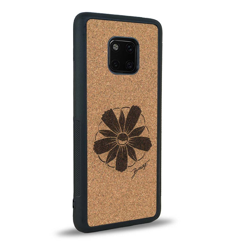 Coque Huawei Mate 20 Pro - La Fleur des Montagnes - Coque en bois