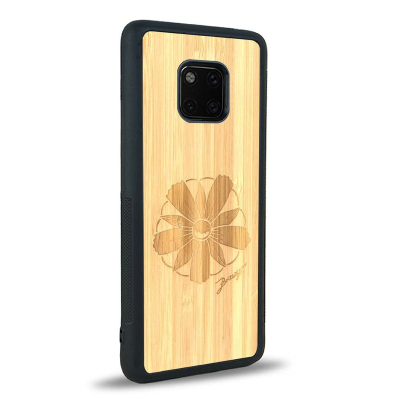 Coque Huawei Mate 20 Pro - La Fleur des Montagnes - Coque en bois