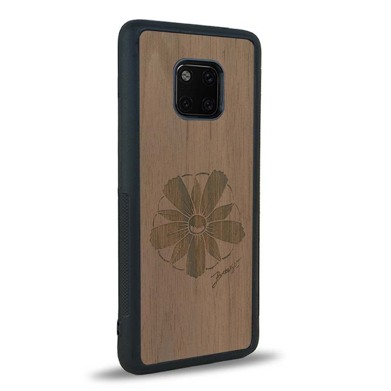 Coque Huawei Mate 20 Pro - La Fleur des Montagnes - Coque en bois