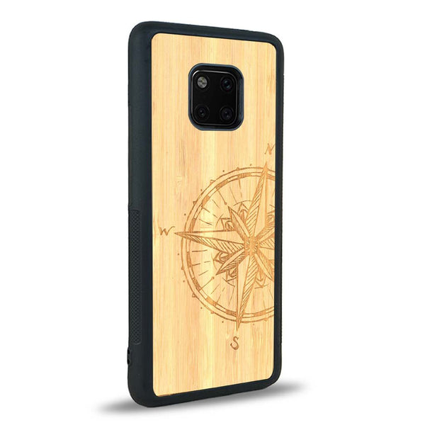 Coque Huawei Mate 20 Pro - La Rose des Vents - Coque en bois