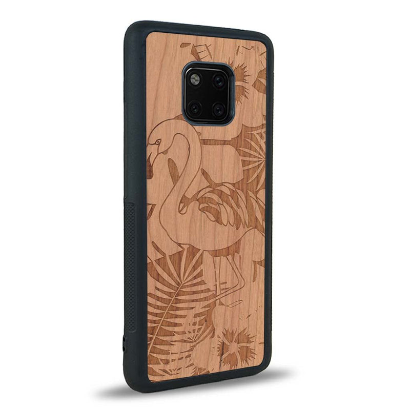 Coque Huawei Mate 20 Pro - Le Flamant Rose - Coque en bois