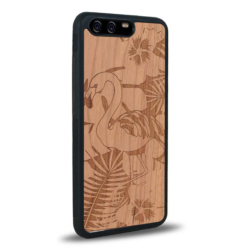 Coque Huawei P10 - Le Flamant Rose - Coque en bois