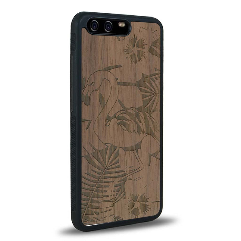 Coque Huawei P10 - Le Flamant Rose - Coque en bois