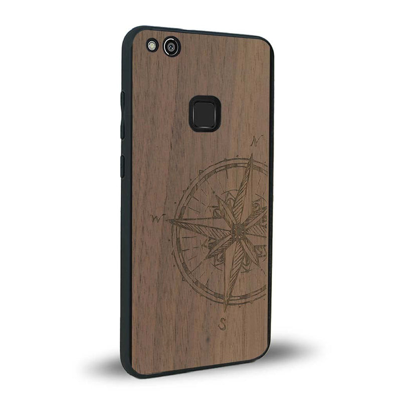 Coque Huawei P10 Lite - La Rose des Vents - Coque en bois