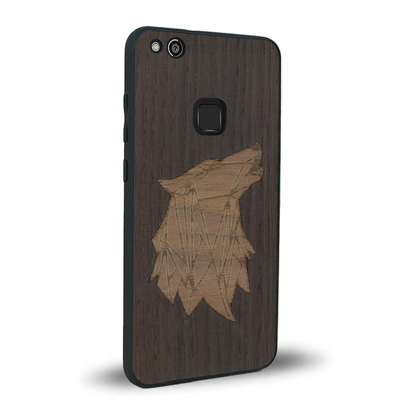 Coque Huawei P10 Lite - Le Loup - Coque en bois