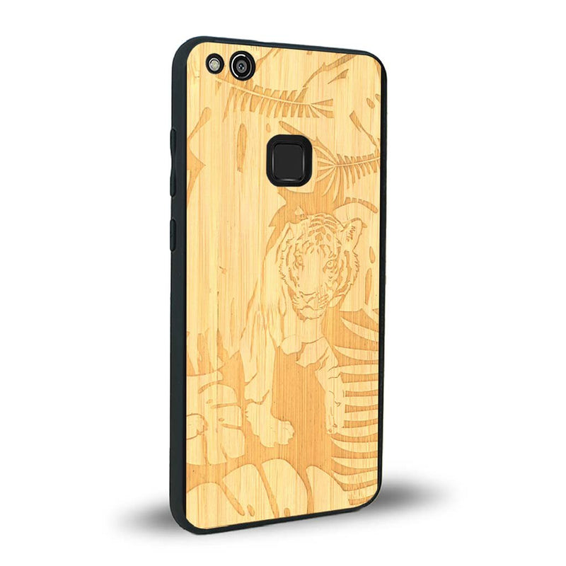 Coque Huawei P10 Lite - Le Tigre - Coque en bois