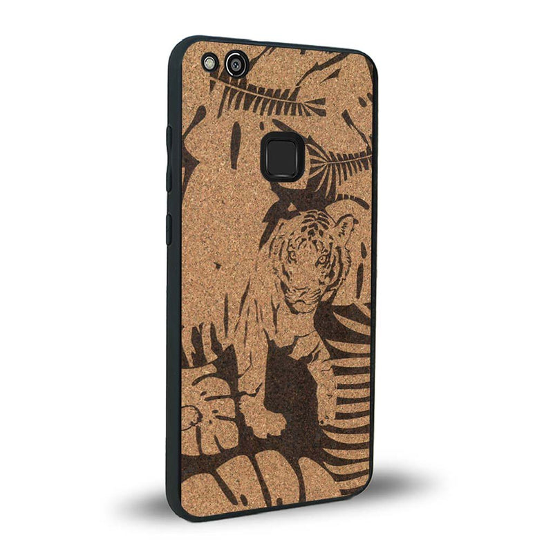 Coque Huawei P10 Lite - Le Tigre - Coque en bois