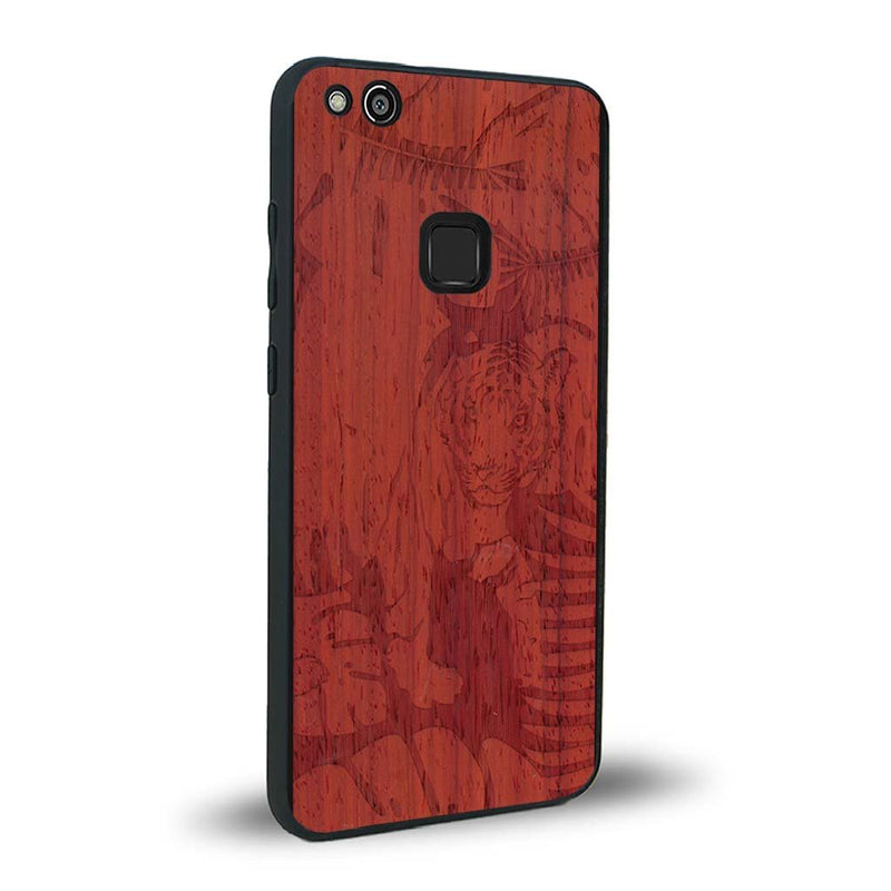 Coque Huawei P10 Lite - Le Tigre - Coque en bois