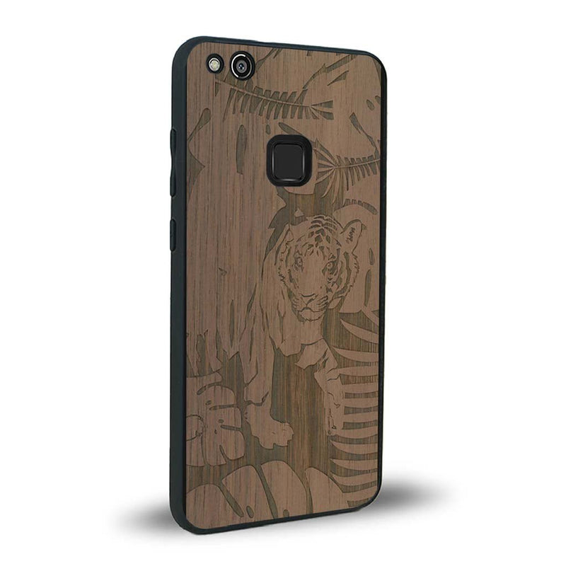 Coque Huawei P10 Lite - Le Tigre - Coque en bois