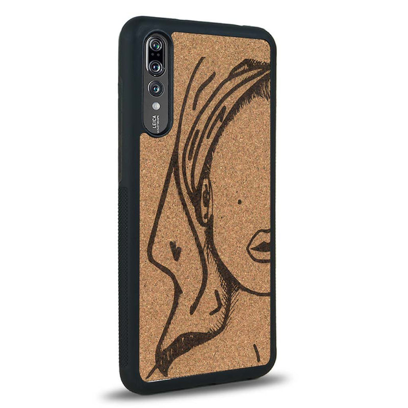 Coque Huawei P20 - Au féminin - Coque en bois