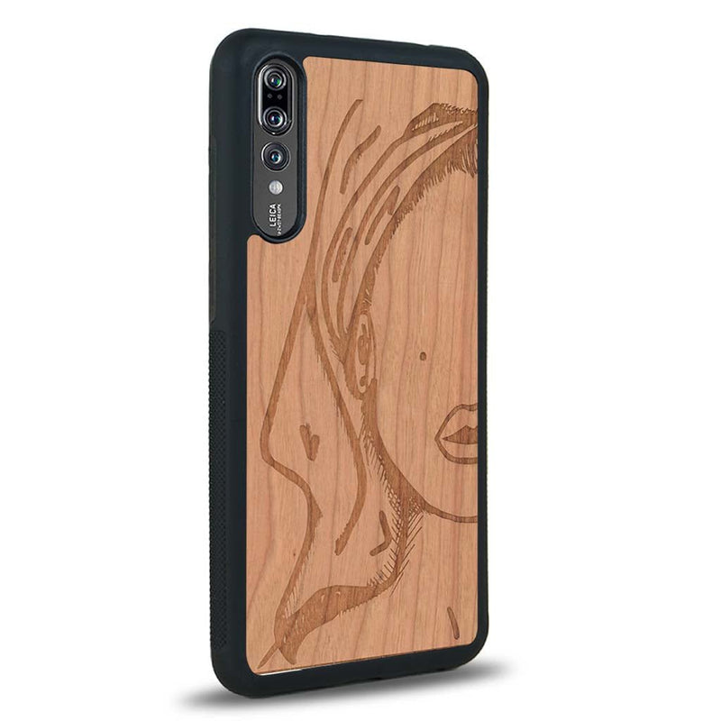 Coque Huawei P20 - Au féminin - Coque en bois