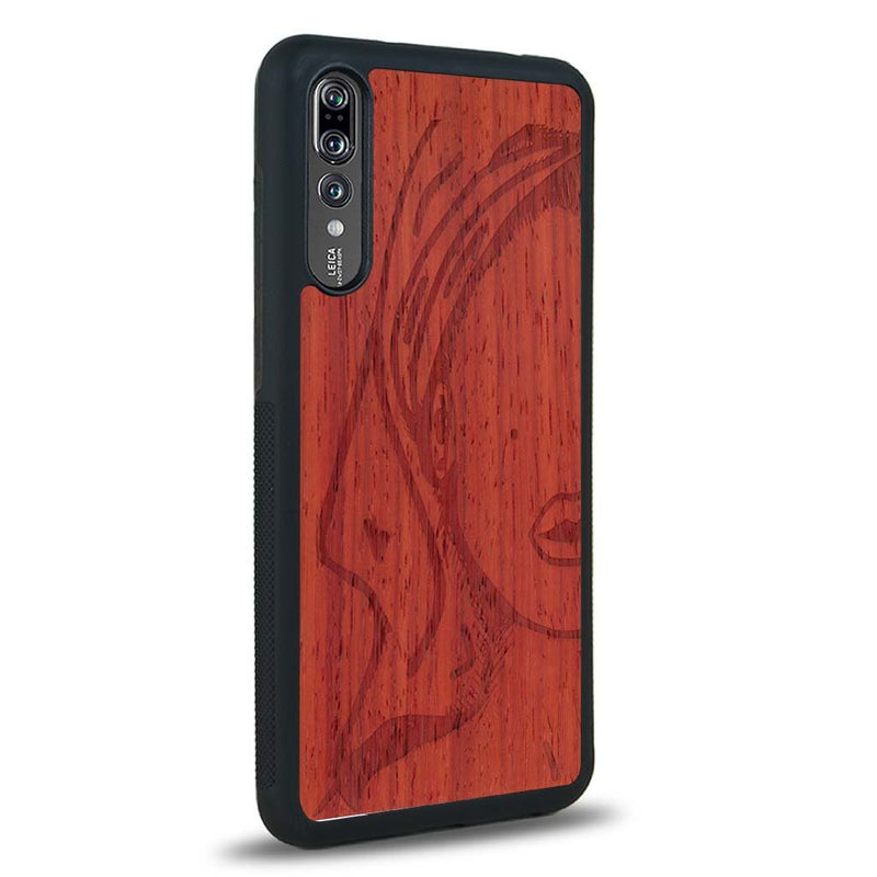 Coque Huawei P20 - Au féminin - Coque en bois