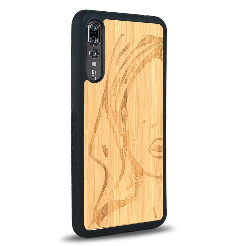 Coque Huawei P20 - Au féminin - Coque en bois