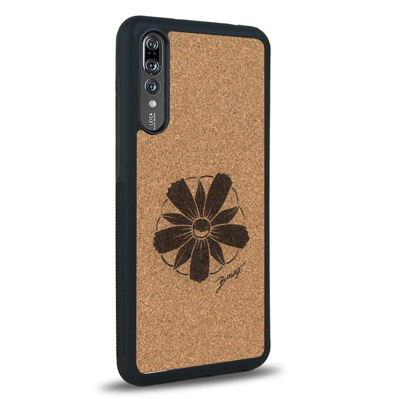 Coque Huawei P20 - La Fleur des Montagnes - Coque en bois