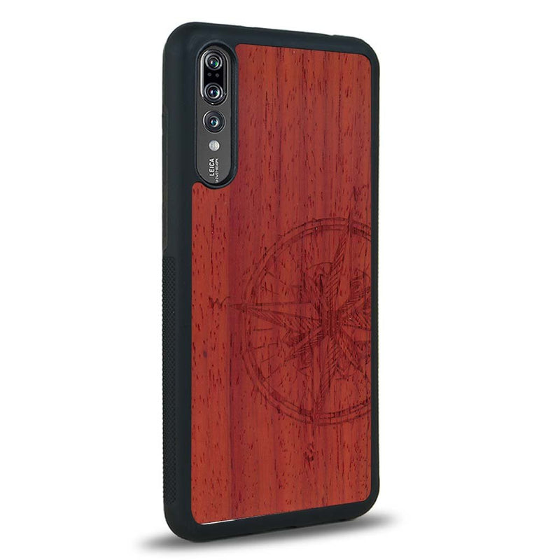 Coque Huawei P20 - La Rose des Vents - Coque en bois